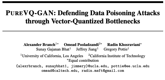 PUREVQ-GAN: Defending Data Poisoning Attacks with Vector-Quantized Bottlenecks project thumbnail